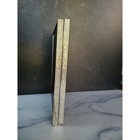 Floral Silver Tone Metal Folding Desktop Picture Frame Vintage - Picture 3 of 10